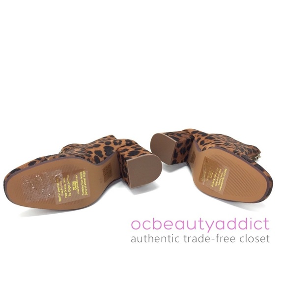 Madewell Amalia Brown Black Zip Boot in Leopard Dot Calf Hair 6.5 NEW - Picture 14 of 15